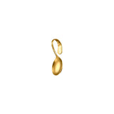 Stainless Steel Curved Handle Serving Spoon for Buffet Seafood Sushi Distribution Gold Metal V1192-AZ-W-24121