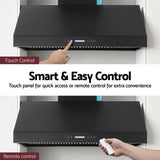 Devanti 1200mm Commercial BBQ Range Hood Dual Motor W/ Remote Control Black RH-RC-BBQ-1200