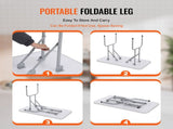 Pet Grooming Table Two Arms with Clamp, 117cm Dog Grooming Station, Foldable Pets Grooming Stand for V952-ZDMRZ46INCH0I6658V0