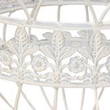 Set 2 Nested Antique White Hanging Baskets 36x77cm V637-74081BSK