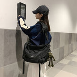 Black Gray Cross Body Bag Travel Bag Trendy Bag Hanging Accessory Durable Bag Spacious Bag V1347-127-GRA-70385