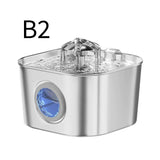 304 Stainless Steel Pet Water Fountain, 2.2L Quiet Drinking Dispenser with Dual Flow Modes, V1341-ZY-ERTPMD6T-B2