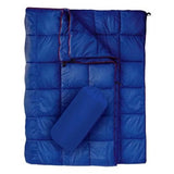 Blue Lightweight Travel Blanket with Buckle 0.68kg Waterproof Nylon Poncho for Camping and Picnic V888-ELOSUNG56530