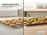 Kitchee 40.5x30.5cm Oven Baking Tray Cooling Rack 4 Piece Stainless Steel V238-SUPDZ-42208860667984