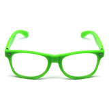 Green and Yellow Party Glasses with Clear Lenses Fun 80s Australia Day or Costume Glasses V563-21030-12X