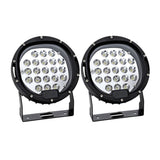 Giantz Pair LED Driving Lights 7 Inch Flood Spot Lights Car Truck SUV 12V 24V CAR-DL-LED-RO-7-SET-BK