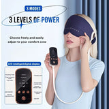 6D Airbag Heat Therapy Head & Eye Massager Three-Level Constant Warmth Aids Sleep, Multi-Mode V1232-YDAMY-001