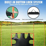 3-IN-1 Lacrosse Goal with Backstop and Target,3.7mx2.7m Lacrosse Net, Steel Frame Backyard Lacrosse V952-ZQGQQMTJK66Y43P7FV0