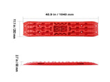 2PCS Traction Boards with PP for Mud Snow Sand Storage Bag Long Red V952-QCTKBZBS2JZZK3NO1V0