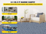 Gray Marine Carpet 6 ft x 39.3 ft Marine Carpeting Marine Grade Carpet for Boats with Waterproof V952-JZXWDTHS1.8X12M01V0