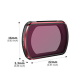Complete Lens Filter Set For Dji Pocket 3 - Nd16 Nd32 Nd64 Nd256 PRL-4860POD