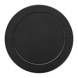 Elegant Black Stainless Steel 430 Embedded Trash Can Lid, Space-Saving Kitchen Garbage Bin Cover V1370-AZ4-08936
