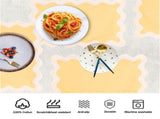 4-piece set of placemats, 13 x 19 inch cotton table mat, washable and heat-resistant table mat, used V1192-AZ-W-6567