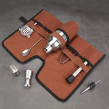 Stainless Steel Cocktail Shaker Set, Bartender Kit Includes Strainer and Stir Stick for Home, Bar, V1192-AZ-W-0209