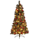 Snowy Bristle 2.3m Slim Multicolour Pre-Lit Christmas Tree with 917 Tips 112_SENSB109