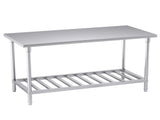 SOGA 150*70*85cm Commercial Catering Kitchen Stainless Steel Prep Work Bench WORKBENCHSS2033150CM