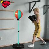 Black kids punching ball, boxing set for kids, martial arts toy for kids, adjustable punching ball, V1347-140-BLA-40079