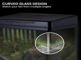 34L Complete Aquarium Kit With Bio Filter System LED Kit Curved Design MS-420