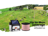 Giantz Fence Energiser 8KM Solar Powered Electric 400M Poly Tape Insulator SFC-FIK-TAPE-8KM-N