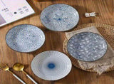 Ceramic Dinner Plates Set Of Plates Styles Dining Tableware High-Quality - Indigo - Size Pack of V1106-122-96699-IND-PACKOF4PIECES
