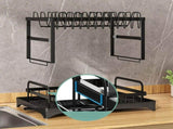 Dish Drying Rack for Countertop Aluminum 2 Tier Dish Rack with Drainboard and Utensil Holder for V1294-YM0710-3118230365911