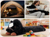 47 Inches Giant Horse Stuffed Animal Weighted Oversized Black Plush Toys Soft Hugging Pillow Bedroom V1259-DP01-A-689