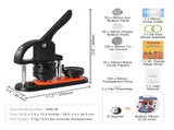 Button Maker Machine, 2.28 inch/58mm Pin Maker, Installation-Free Badge Punch Press Kit, Children V952-SLKXZJ58MM100NXJ1V0
