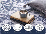 Artiss 120 cm Roung Rugs for Living Room Pad-Free Dense Dot Backing Stops Slipping & Robot Vacuum FLR-2133-120RO-GR