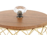 Coffee Capsule Holder Fruit Shaped Stylish Coffee Pod Storage with Wooden Base Lid Home Decor Gold V1294-YM0901-3118240263311