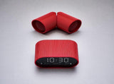 Lexon Ray Clock Lcd Alarm Clock With Temperature / Humidity Display - Red V398-LD-LR155SR3