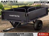 Kartrite 430kg Heavy-Duty Steel Dump Cart with Foot Pedal Dumping System TLY-SPR-39E-BK