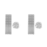 Durable Stainless Steel Flat Plates for Furniture Repairs, Easy Install, Silver, 2Sets V1369-AZ3-W-17368