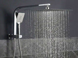 12" Rain Shower Head Set with 3-Mode Handheld Brass High Pressure WELS Chrome SHOWER-B-B2-SQ-12-SI
