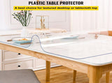 Plastic Table Cover 101.6 x 182.8 cm, 1.5 mm Thick Clear Table Protector, Rectangle Clear Desk Mat, V952-FXPVC15MM40728L6GV0