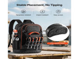 Tool Backpack, 65 Pockets, Heavy-duty Tools Storage Organizer Work Bags with Laptop Compartment & V952-GJBB1416INCH5R4Z0001V0