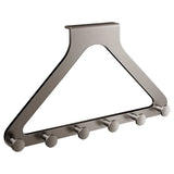 Over Door Hooks, No Drill Silent Use 6 Hooks for Towels & Clothes, Modern Matte Metal 16.3 inch V1370-AZ4-17142