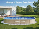 Oval Pool Liner 15x30ft Unibead Style Pool Liner 52in Wall Height V952-YCNCOVAL15308LIUBV0
