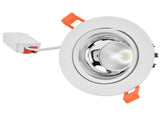 LED Downlight Aluminum Adjustable Angle Dustproof Ceiling Embedded Spotlight for Living Room Bedroom V1294-YM0715-3119210294812
