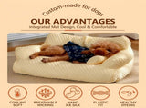 Cooling Ice Silk Pet Sofa Bed with 5D Massage Particles and Removable Washable Cover Plush V1341-ZY-MBKBLJWM-L-MINT