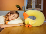 Japanese Anime Duck Plush Dolls Big Goose U Shaped Neck Pillow Cute Stuffed Animal Toy Travel Pillow V1294-YM0523-10321781