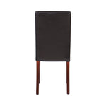 2x Wooden Frame Brown Leatherette Dining Chairs with Solid Pine Legs V43-DC-MON-BRN