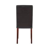 2x Wooden Frame Brown Leatherette Dining Chairs with Solid Pine Legs V43-DC-MON-BRN