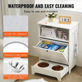 VEVOR Pet Feeding Station w/ 2 Elevated Dog Bowls Dog Food & Toy Storage Cabinet V952-MZCWHSWJ24YC6P61XV0