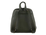 Milleni Womens Twin Zip Backpack Nappa Italian Leather Travel Bag - Grape Leaf V563-NL-10767-GRAPE_LEAF