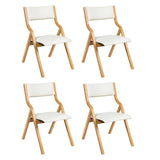Levede 4x Dining Chairs Foldable PU Beige CH1099-2-BGX2