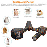 6 in1 Outdoor Pet Cat Playpen Folding Pop Up Mesh Play Tent Tunnel House Enclosures V985-6IN1PETTENT