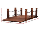 Gardeon Garden Decor Outdoor Ornament Wooden Bridge Chain 160cm GD-BRIDGE-CHAIN-CC