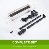 Aquarium Curved Glass RGB LED Fish Tank Set Filter Pump 52L V274-AQ-FT52L-BK