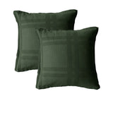 Bianca Pair of Sussex Forest Green European Pillowcases V442-BCA-PILLOWC-SUSSEX-FORESTGREEN-EU