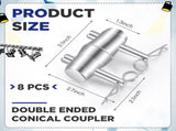 8 Pack Double Ended Conical Coupler with Clips Pin Truss Clamp DJ Stage Lighting Truss Pipe V1258-DP02-C-2867